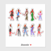 Roter Teufelskerl Aufkleber (Blatt)