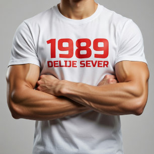 Roter Text Delije Sever 1989 T-Shirt