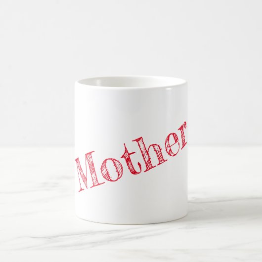 Roter Text Kaffeetasse (Mittel)