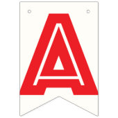 ROTER TEXT, WEISSES BKGD, BLUE STARTEN ☆ GLÜCKLICH WIMPELKETTE (Dritte Fahne)