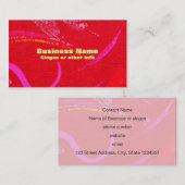 Roter Texturhintergrund mit Schnürsenkeln und Form Visitenkarte (Vorne/Hinten)