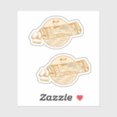 Roter Thun Aufkleber (Blatt)