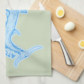 Roter Thun Geschirrtuch (Viertel Falte)