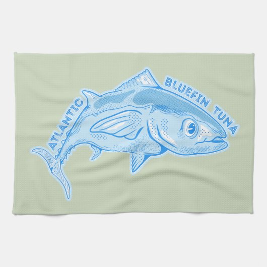 Roter Thun Geschirrtuch (Horizontal)