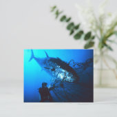 Roter Thun im Netz gefangen Postkarte (Stehend Vorderseite)