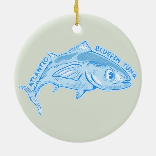 Roter Thun Keramik Ornament (Hinten)