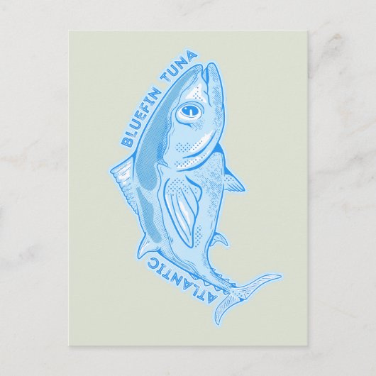 Roter Thun Postkarte (Vorderseite)