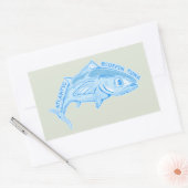 Roter Thun Rechteckiger Aufkleber (Umschlag)