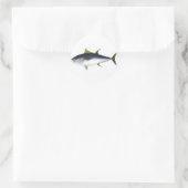 Roter Thun Runder Aufkleber (Tasche)