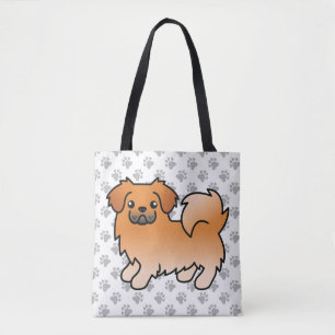 Roter Tibet-Spaniel Süßer Cartoon-Hund Tasche