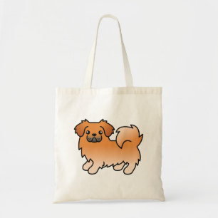 Roter Tibet-Spaniel Süßer Cartoon-Hund Tragetasche
