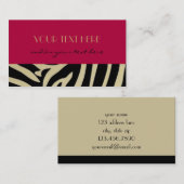 Roter Tierdruck Visitenkarte (Vorne/Hinten)