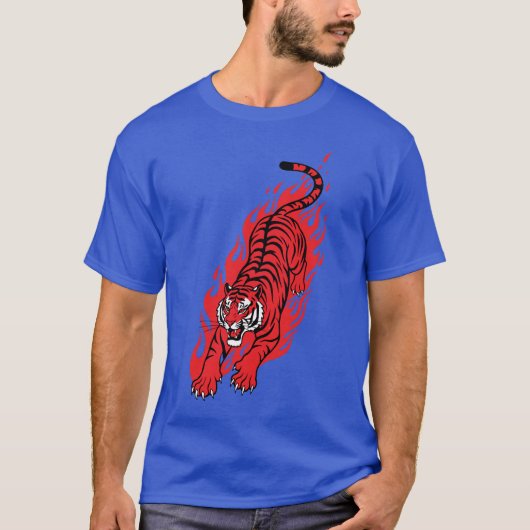 Roter Tiger flammend - T-Shirt von Waldbränden (Vorderseite)