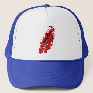 Roter Tiger flammend - T-Shirt von Waldbränden Truckerkappe