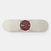 Roter Tiger-Platz Skateboard (Horizontal)