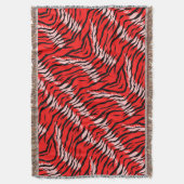 Roter Tiger-Tierhaut-Muster-Design Decke (Vorderseite Vertikal)