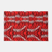 Roter Tiger-Tierhaut-Muster-Design Fußmatte (Vorderseite)