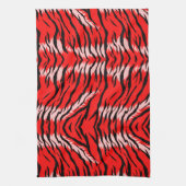 Roter Tiger-Tierhaut-Muster-Design Geschirrtuch (Vertikal)