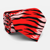 Roter Tiger-Tierhaut-Muster-Design Krawatte (Gerollt)