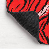 Roter Tiger-Tierhaut-Muster-Design Mousepad (Ecke)