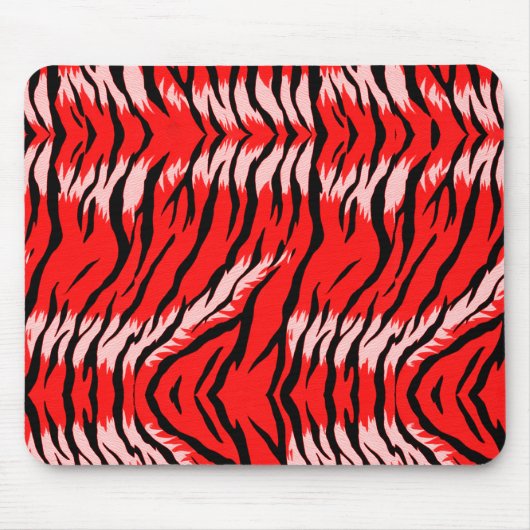 Roter Tiger-Tierhaut-Muster-Design Mousepad (Vorne)