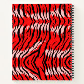 Roter Tiger-Tierhaut-Muster-Design Notizblock (Rückseite)