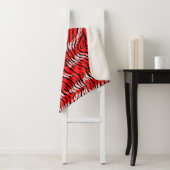 Roter Tiger-Tierhaut-Muster-Design Sherpadecke (Beispiel)
