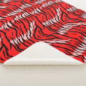 Roter Tiger-Tierhaut-Muster-Design Sherpadecke (3/4)