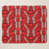 Roter Tiger-Tierhaut-Muster-Design Sherpadecke (Vorderseite (Horizontal))