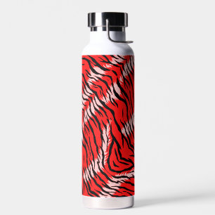 Roter Tiger-Tierhaut-Muster-Design Trinkflasche