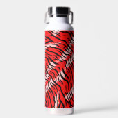 Roter Tiger-Tierhaut-Muster-Design Trinkflasche (Vorne)