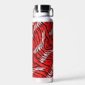 Roter Tiger-Tierhaut-Muster-Design Trinkflasche (Rückseite)