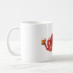 Roter Tintenfisch Beer Lover Kaffeetasse