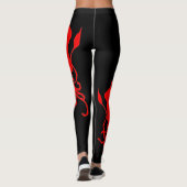 Roter Tintenfisch Leggings (Rückseite)