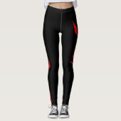 Roter Tintenfisch Leggings (Vorderseite)