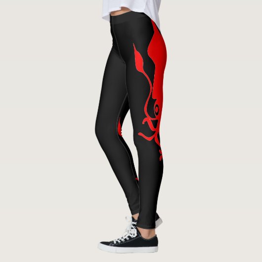 Roter Tintenfisch Leggings (Links)