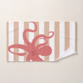 Roter Tintenfisch, moderner weißer Sand Badhandtuch Set (Handtuch)