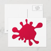 Roter Tintenklecks Postkarte (Vorne/Hinten)
