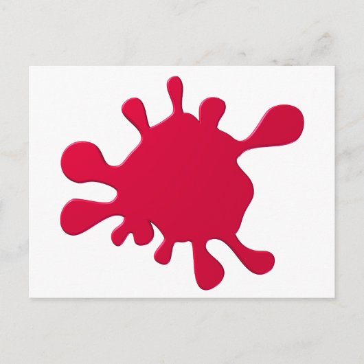 Roter Tintenklecks Postkarte (Vorderseite)