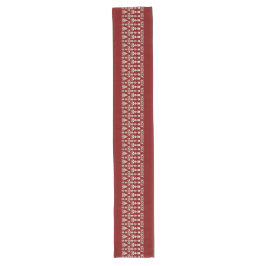 Roter Tischläufer mit elegantem weißen Mitteldesig