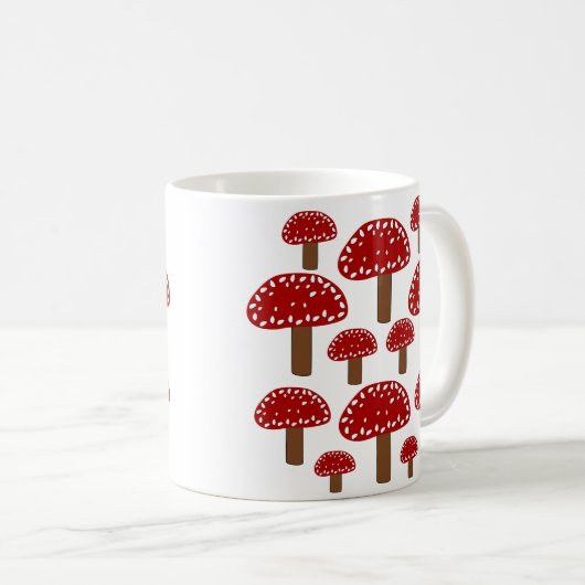 Roter Toadstocker Wald Pilz Kaffeetasse (VorderseiteRechts)