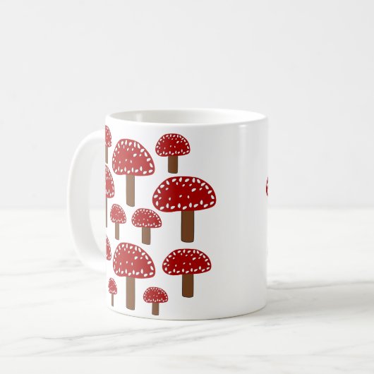 Roter Toadstocker Wald Pilz Kaffeetasse (Vorderseite Links)