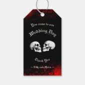 Roter Tod tanzende Skelette Gothic Wedding Geschenkanhänger (Vorderseite)