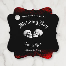 Roter Tod tanzende Skelette Gothic Wedding Geschenkanhänger