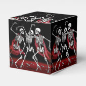 Roter Tod tanzende Skelette Gothic Wedding Geschenkschachtel (Vorderseite)
