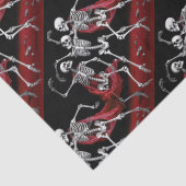 Roter Tod tanzende Skelette Gothic Wedding Seidenpapier (Detail)