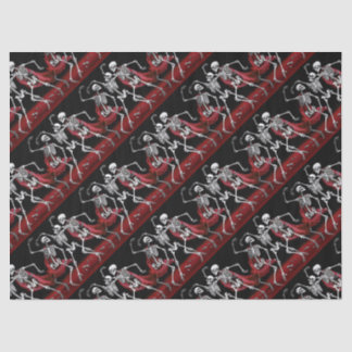 Roter Tod tanzende Skelette Gothic Wedding Seidenpapier