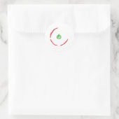Roter Todesring Runder Aufkleber (Tasche)