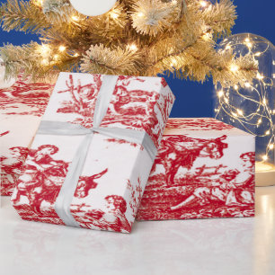 Roter Toile Urlaub Geschenkpapier
