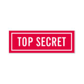 Roter Top Secret Permastempel (Design)